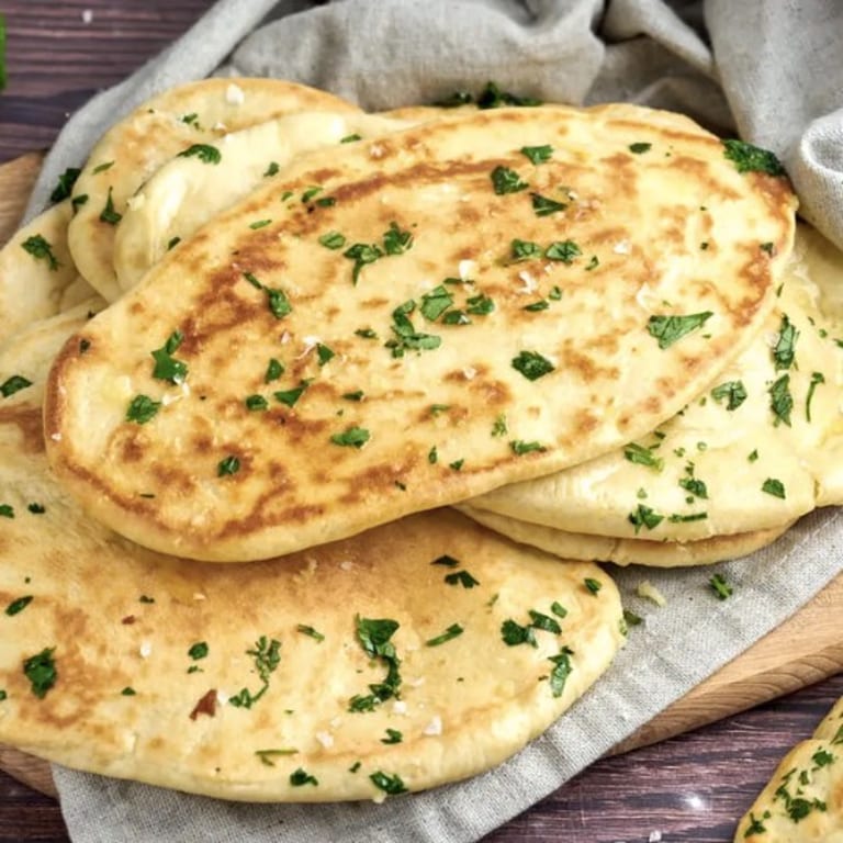 Delicious Garlic Naan Awaits